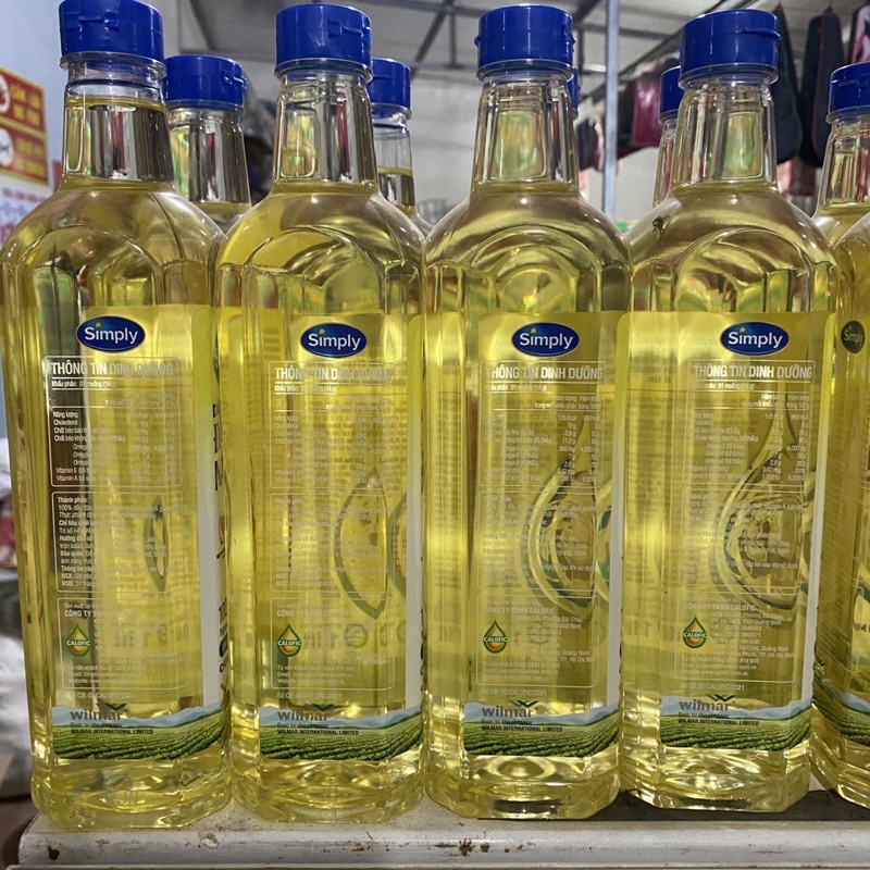 Dầu ăn Simply 1L dầu đậu nành nguyên chất