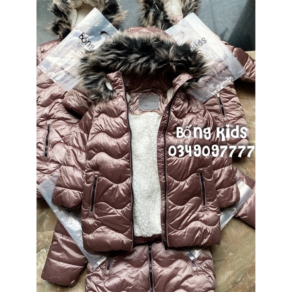 Áo Parka Bé Gái Nâu Be Metallic Next