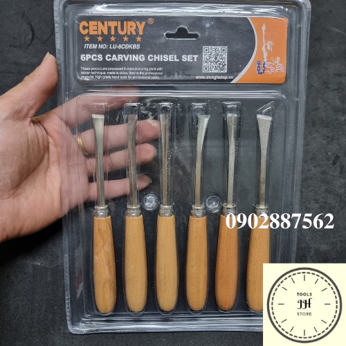 bộ đục gỗ điêu khắc 6 chi tiết century