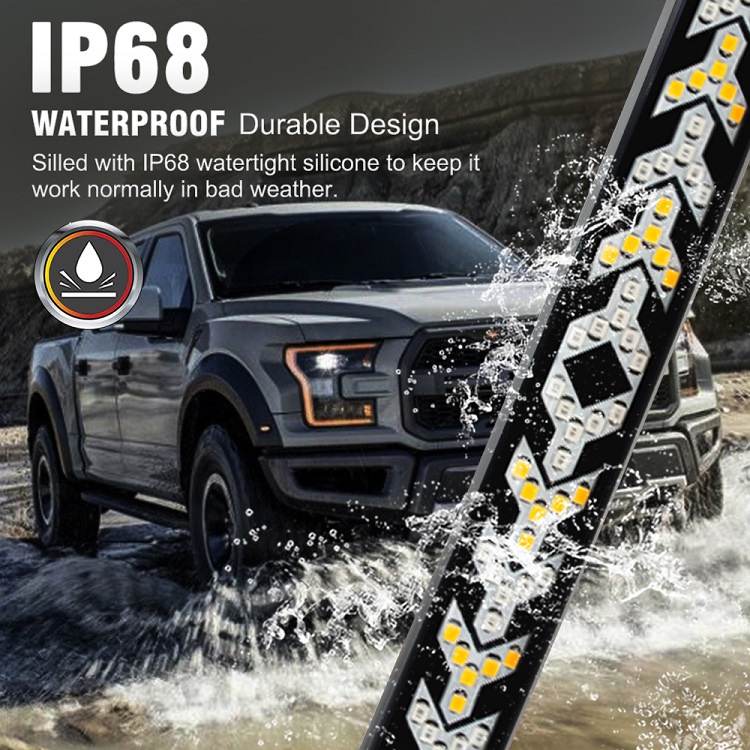 Dây Đèn Led 1m 1.5m 2m 12V 24V Chống Thấm Nước Với Hai Chế Độ Chiếu Sáng Dành Cho Xe Hơi