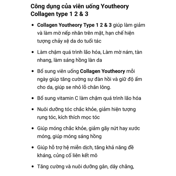 [Hoả Tốc] Viên Collagen Youtheory