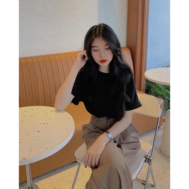ÁO THUN TRƠN TRẮNG ĐEN / COTTON MỸ