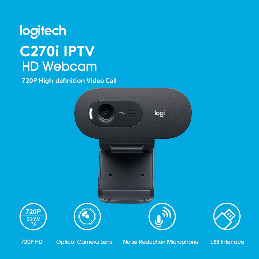 MA Ready Webcam Hd Logitech C270I Usb 2.0 Không Ổ Đĩa Kèm Micro Tiện Dụng | BigBuy360 - bigbuy360.vn
