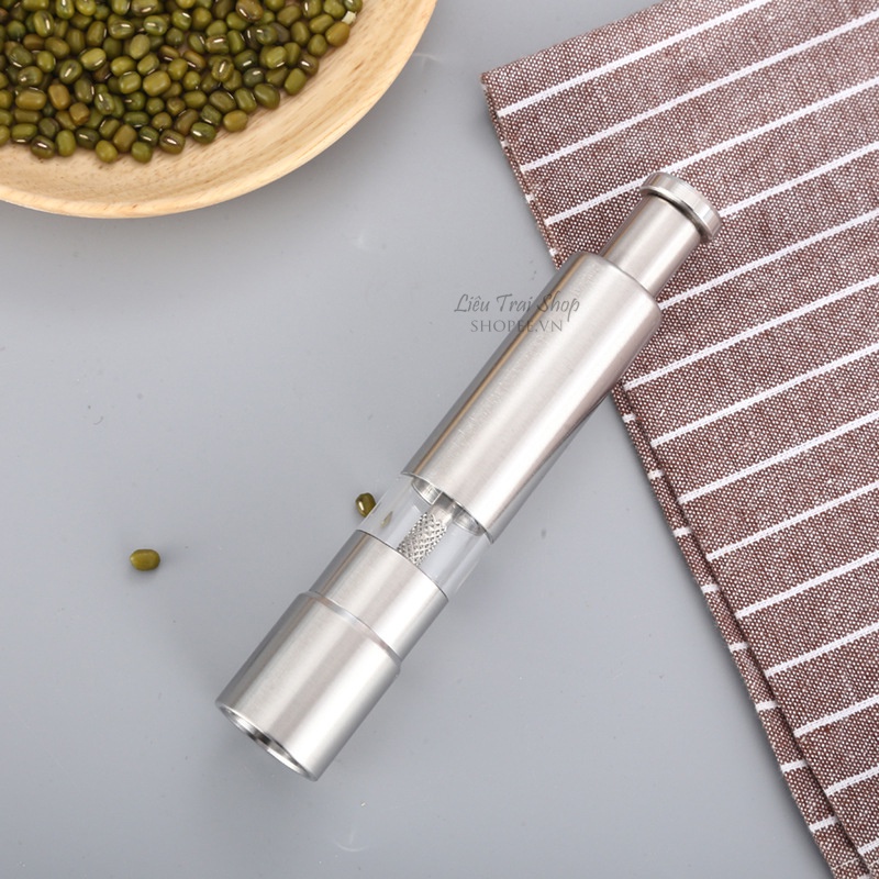 Cối xay tiêu thủ công inox một tay nhỏ gọn tiện dụng