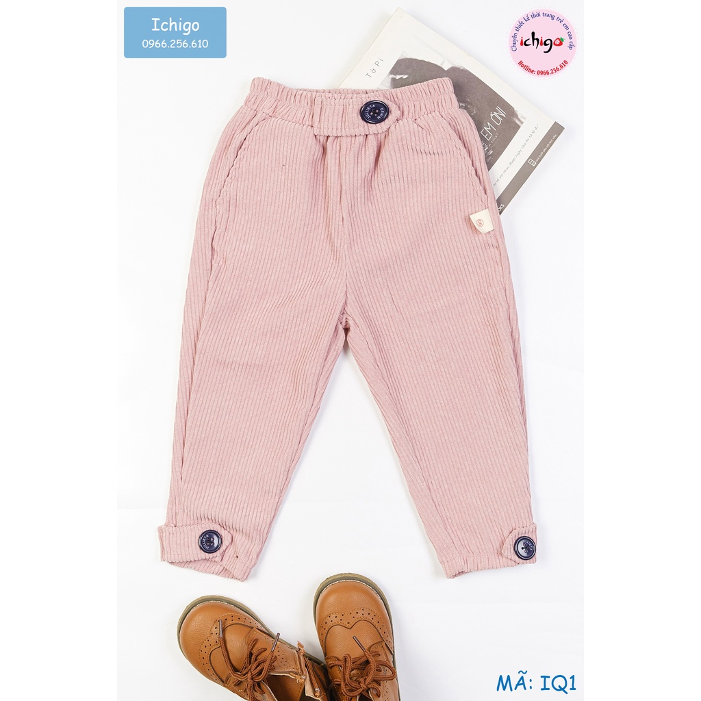 ZQ2 - Quần nhung cúc cá cho bé trai bé gái chất nhung tăm Hàn cao cấp - Zang Tote