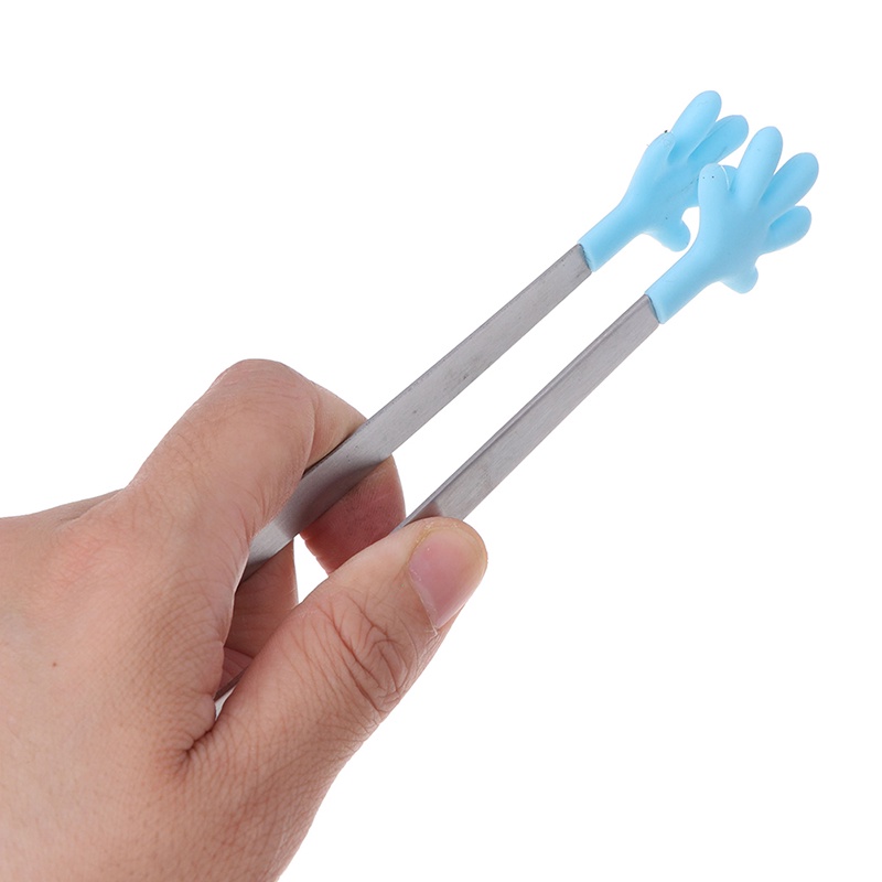 1 Kẹp Gắp Thức Ăn Bằng Thép Không Gỉ Và Silicon Tiện Lợi