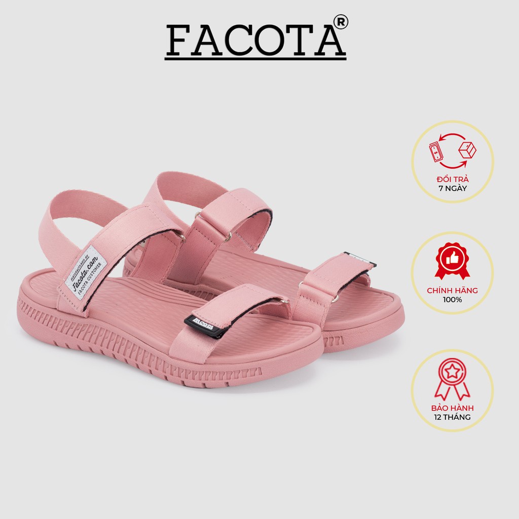 Giày sandal nữ xỏ ngón, dép quai ngang nam FACOTA chính hãng, giày quai hậu nữ đi học phong cách hàn quốc