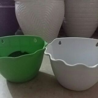 (RẺ VÔ ĐỊCH)  Chậu  nhựa ốp tường màu trắng  trồng cây cảnh