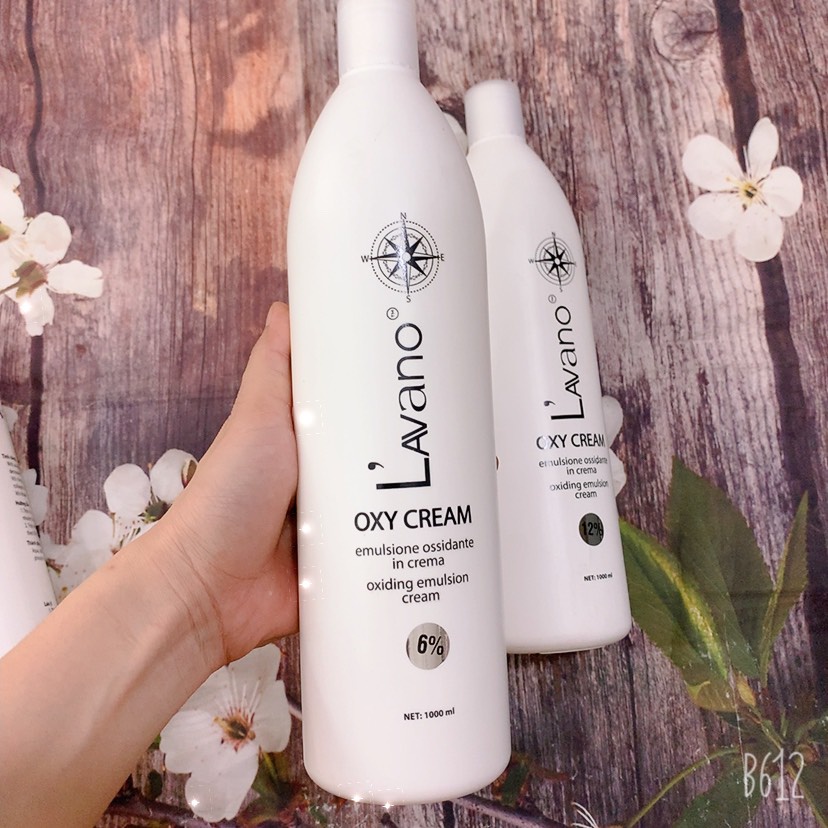 Oxy trợ nhuộm Lavano dùng để pha vào màu nhuộm, tẩy 1000ml dùng cho salon, tại nhà, mùi thơm, mềm