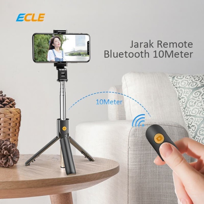 Gậy Chụp Ảnh Tự Sướng Ecle Bse1004 Kết Nối Bluetooth Màu Đen | BigBuy360 - bigbuy360.vn