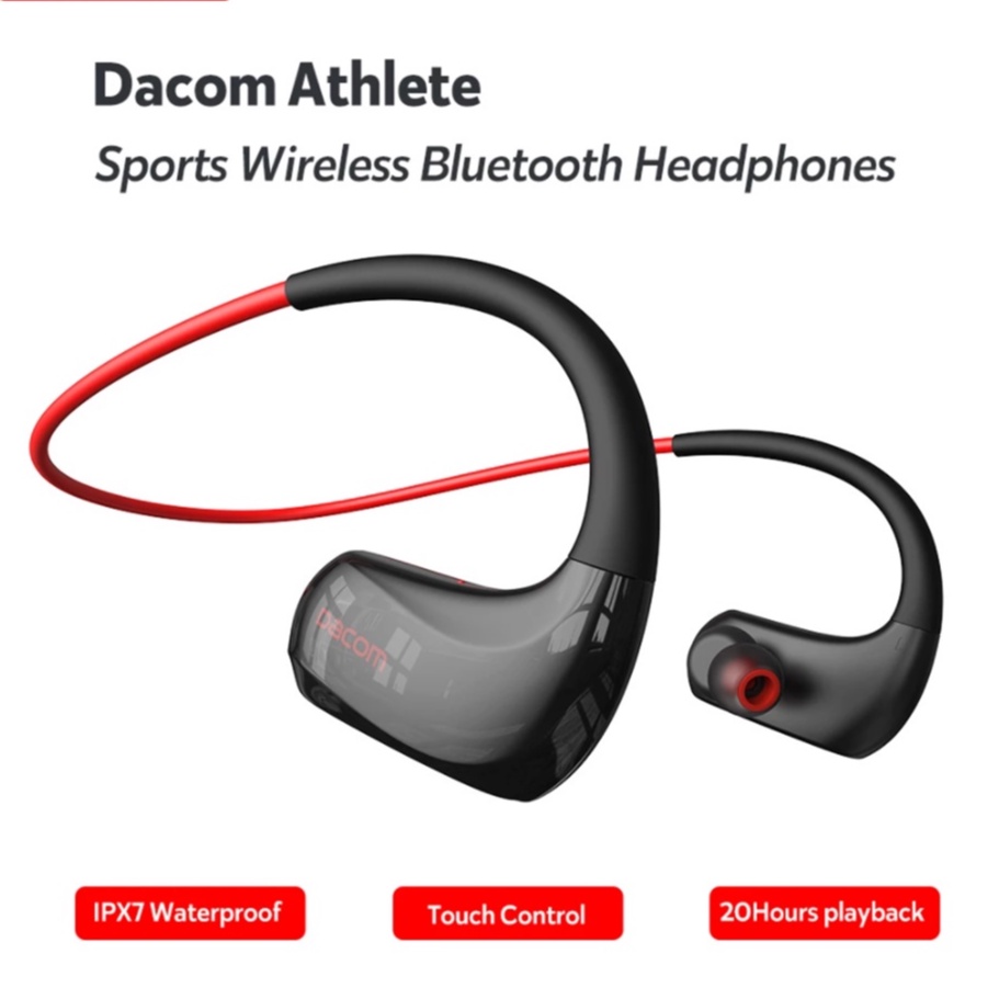 Dacom Tai Nghe Thể Thao Dacom G93 Chống Thấm Nước IPX7 Không Dây Bluetooth Có mic 20 Giờ Và Phụ Kiện