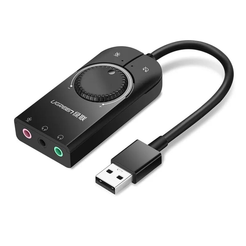 Màu Đen USB External Stereo Sound Adapter Ugreen 50599 CM129