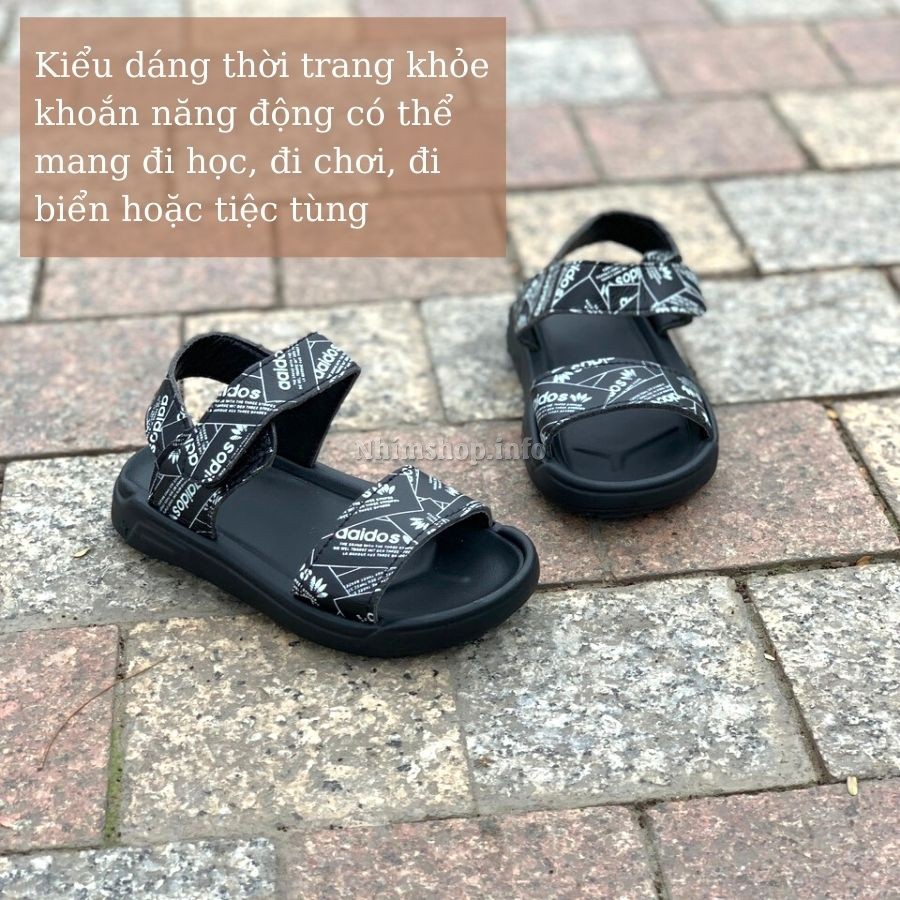 Giày sandal bé trai siêu nhẹ êm chân quai chữ thời trang dép quai hậu dán phong cách Hàn Quốc cho trẻ em 1 2 3 tuổi ST66