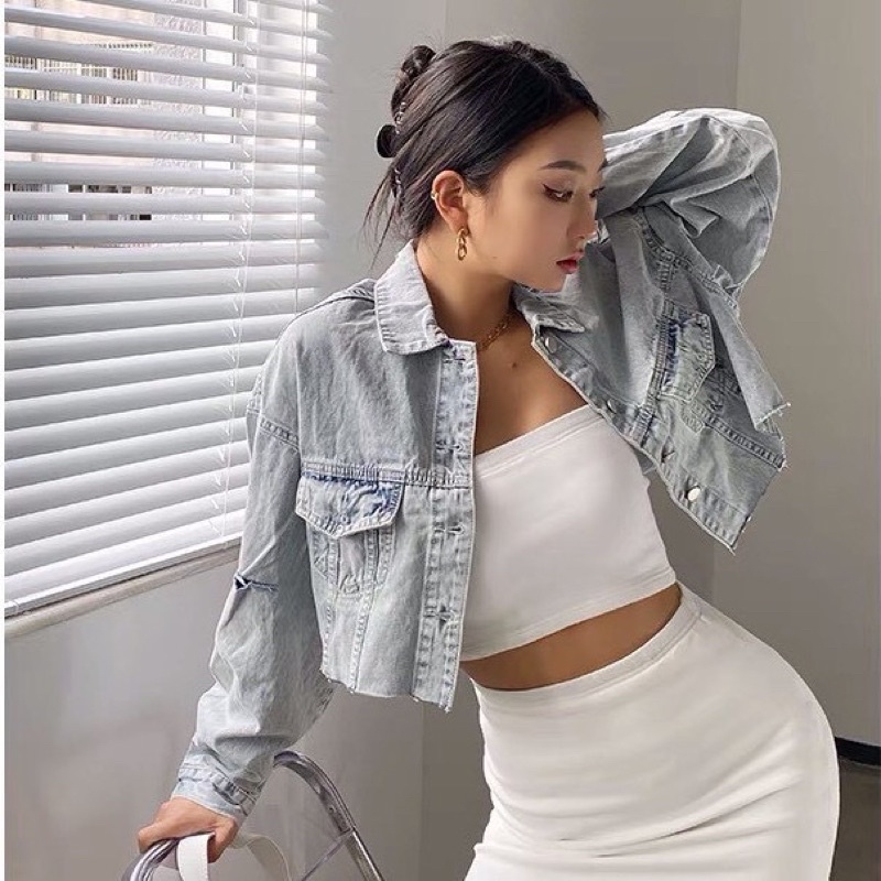Áo ống ôm croptop bassic Áo quây chun sexy m35