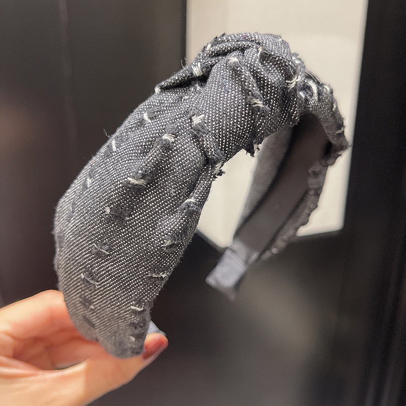 1 Băng Đô Denim Thắt Nút Thể Thao Thời Trang Mùa Hè Cho Nữ