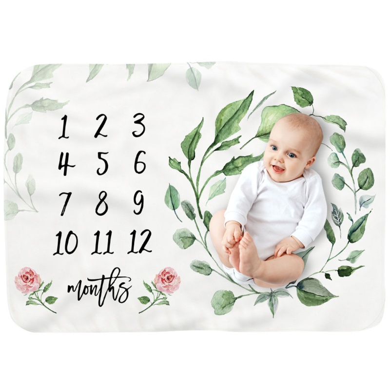 Chăn Flannel Mềm Mại In Hoa Dùng Làm Đạo Cụ Chụp Ảnh Cho Bé Sơ Sinh