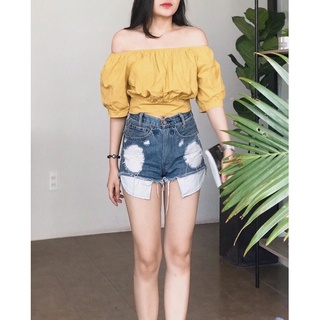 Áo trễ vai cột nơ