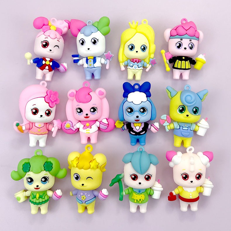 Móc khoá anime hoạt hình cầm kẹo , kem xin xắn