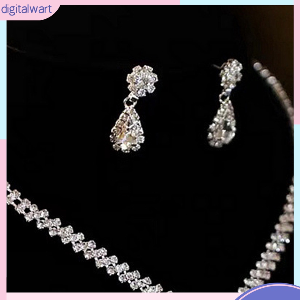 Set vòng cổ và đôi khuyên tai kiểu dáng thời trang thanh lịch dành cho nữ