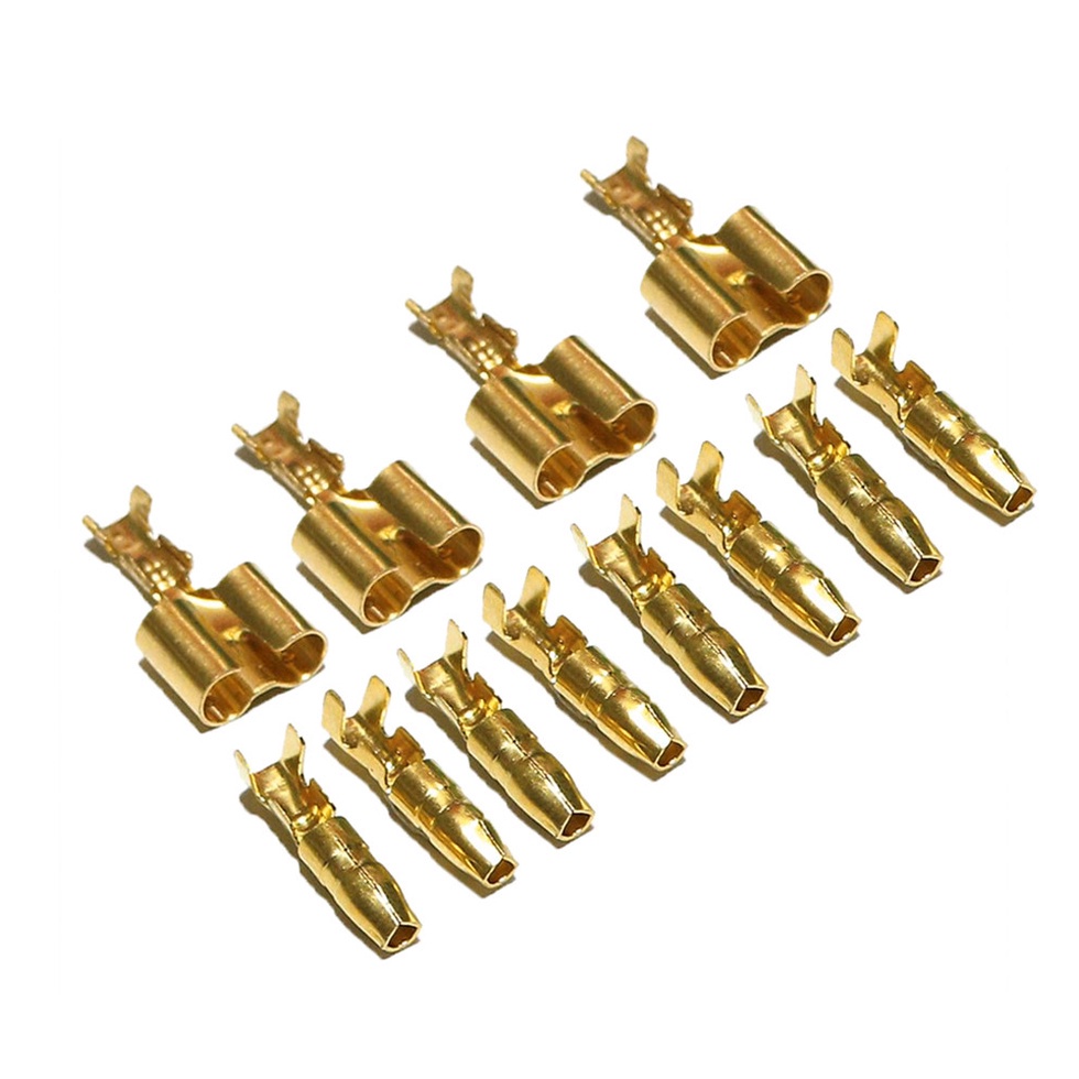 Set 10 / 200 Đầu Nối Dây Điện Đường Kính 4.0 4mm Male + Female 1: 2 Trong Suốt Cho Xe Hơi