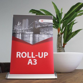Standee giá cuốn mini để bàn khổ A3