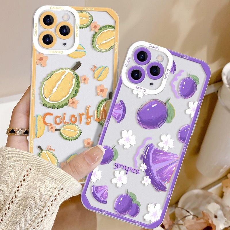 Ốp Điện Thoại Silicon Mềm Trong Suốt Họa Tiết Trái Cây Hoạt Hình Cho Iphone 13 12 11 Pro MAX X XS MAX XR 6 7 8 Plus