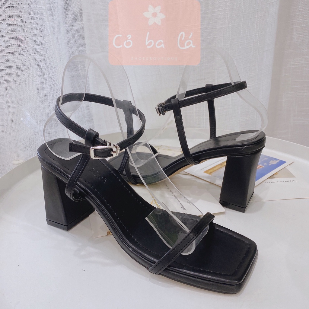 GIÀY CAO GÓT NỮ COBALA SHOES - GIÀY SANDAL NỮ THỜI TRANG GÓT VUÔNG QUAI MẢNH 7CM TALON 2 LỚP - G21121600