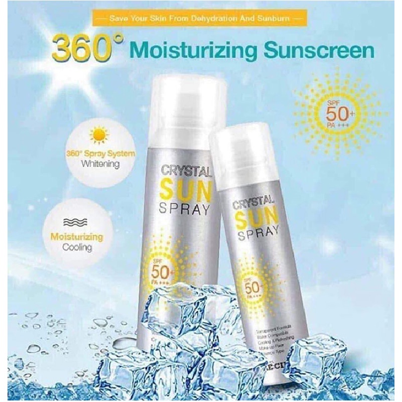 Xịt chống nắng Hàn Quốc [ RECIPE CRYSTAL SUN SPRAY SPF 50 + PA+++ ] 150ml