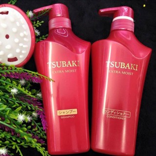 Bộ đôi gội xả siêu cấp ẩm tsubaki đỏ 500ml x 2