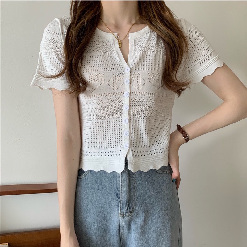 Áo croptop nữ kiểu tay ngắn phong cách thời trang hàn quốc hot trend AK06 JOLY