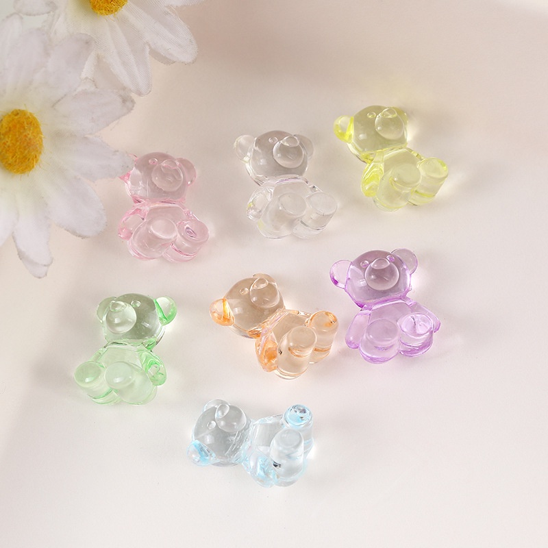 5 Hạt Charm Gấu 16x18.5mm Xỏ Lỗ Ngang