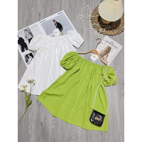 Áo trễ vai baby doll