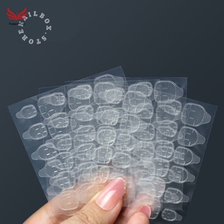 Miếng keo dán móng tay giả bằng silicon trong suốt loại 12 miếng dán siêu mỏng chống thấm nước tiện dụng