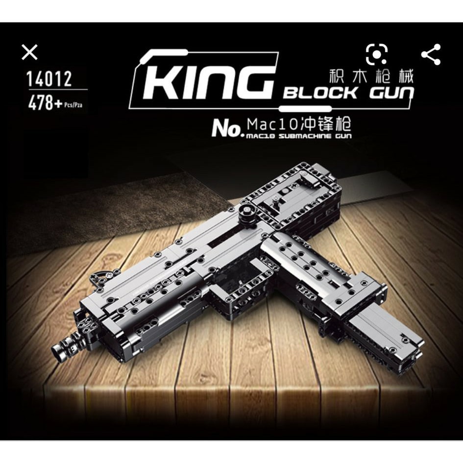 Lego - Mould King 14012 ( Lắp Ghép Tiểu Liên KING Block gun 478 Mảnh )lắp xong bắn được