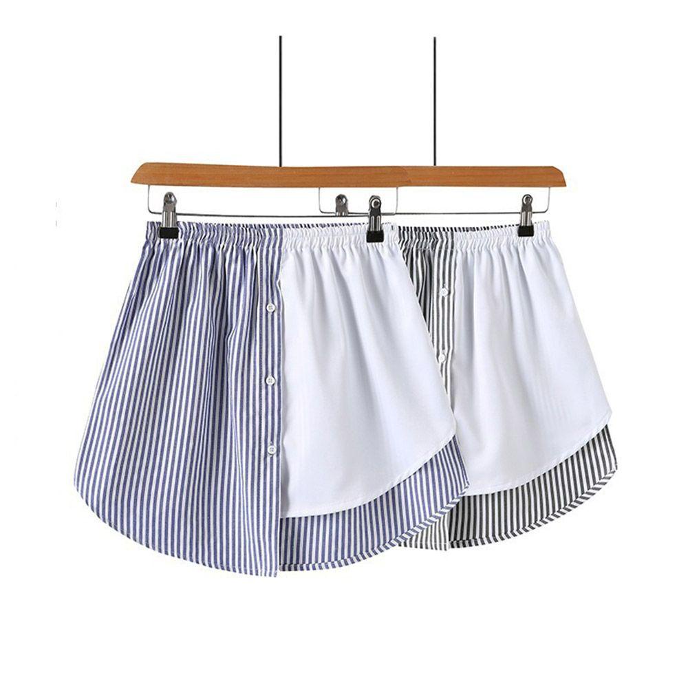 Chân Váy Chữ A Mini Giả Hai Lớp Ghép Nối Dài Thời Trang
