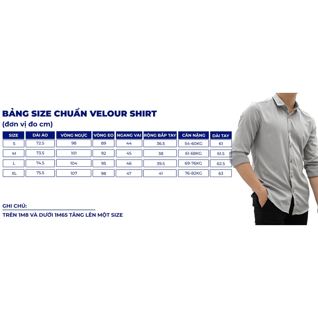 [Giảm 10% Mã SKMLTSM12] Áo sơ nam mi tay dài The GMEN Velour Shirt cotton nhung, thấm hút mồ hôi, chống nhăn. | BigBuy360 - bigbuy360.vn