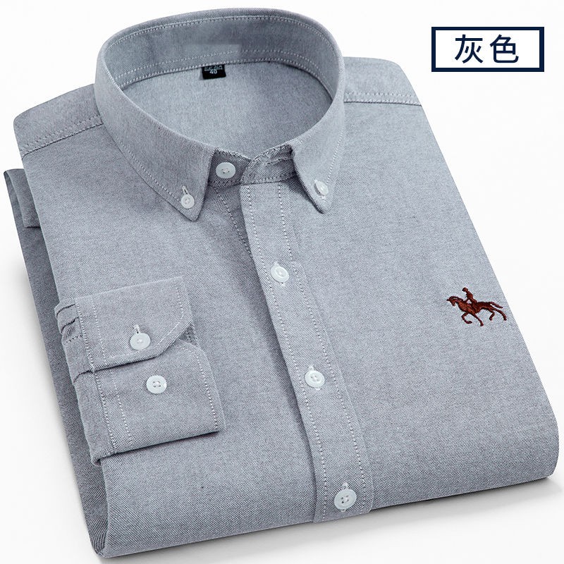 Áo Sơ Mi Dài Tay Vải Oxford 100% Cotton Thời Trang Cho Nam