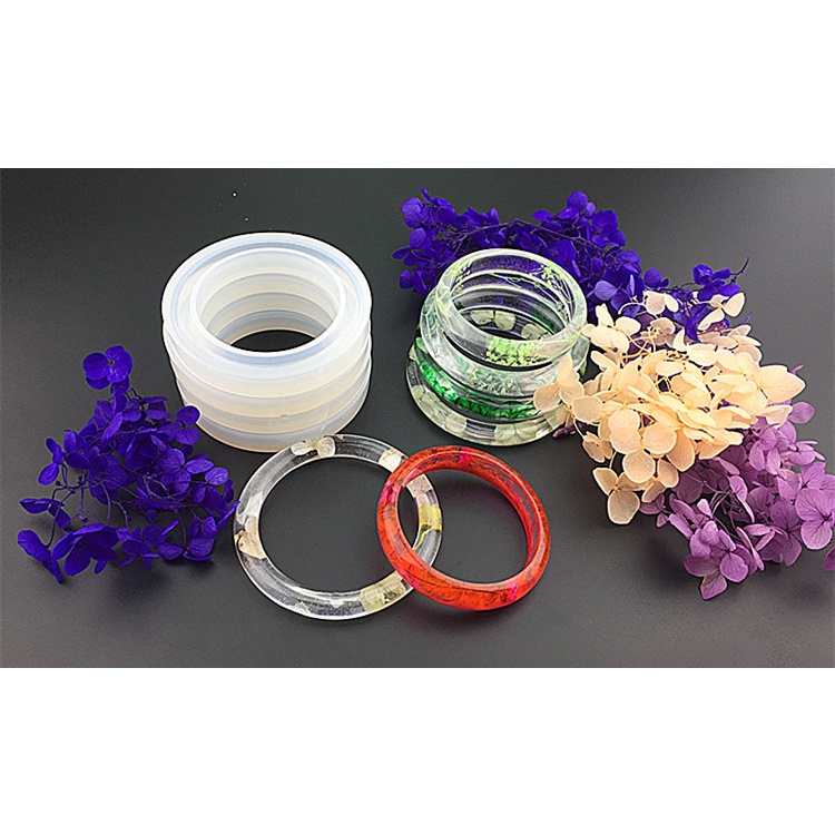 Khuôn silicone làm vòng tay handmade, làm epoxy resin