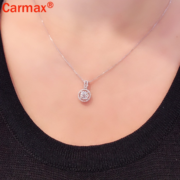 Vòng cổ mặt đính đá kim cương moissanite sang trọng