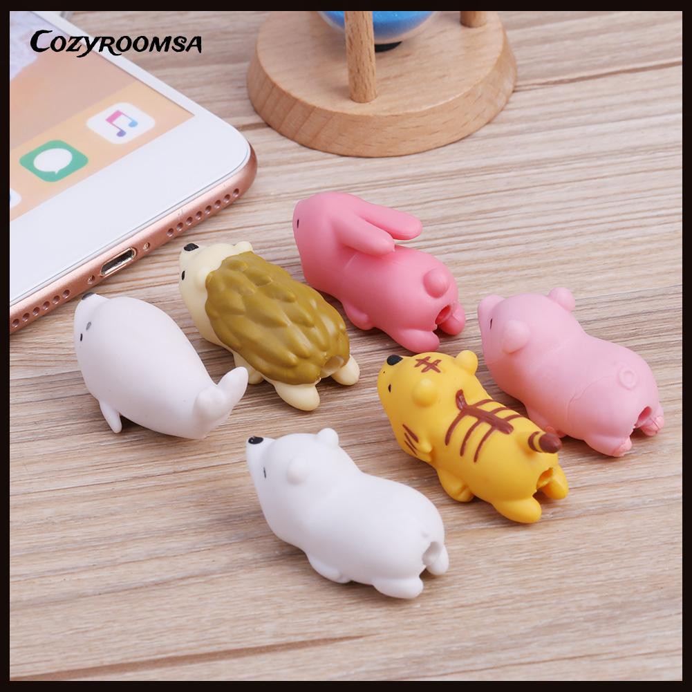 Phụ Kiện Bảo Vệ Đầu Dây Cáp Hình Động Vật Dễ Thương Tiện Dụng