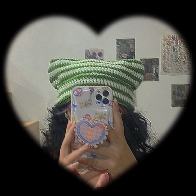 Mũ tai con moè móc len kẻ ngang/trơn cực ciu và ấm 😻😻💖💖🙀✨