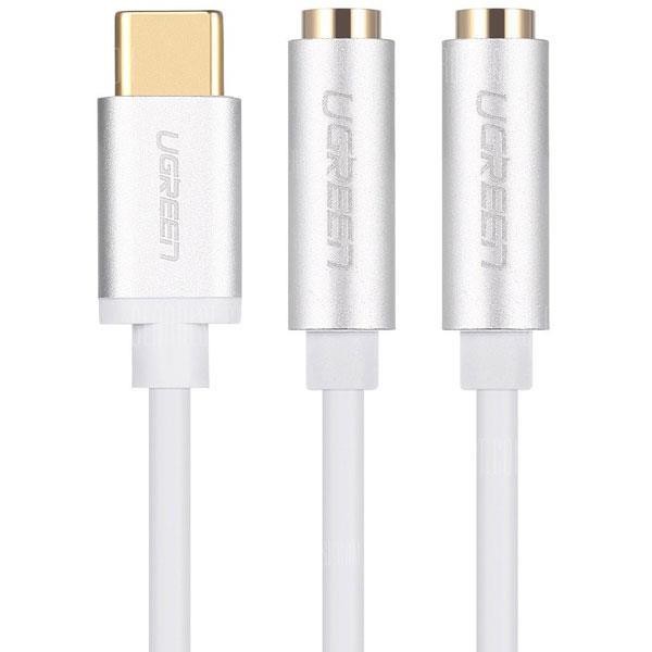 Bộ Chuyển USB Type C Sang 2 Cổng Audio 3.5MM Ugreen 30732
