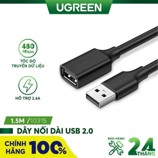 Cáp USB 2.0 Nối Dài 1,5m Ugreen Cao Cấp - Hãng Chính Hãng | BigBuy360 - bigbuy360.vn