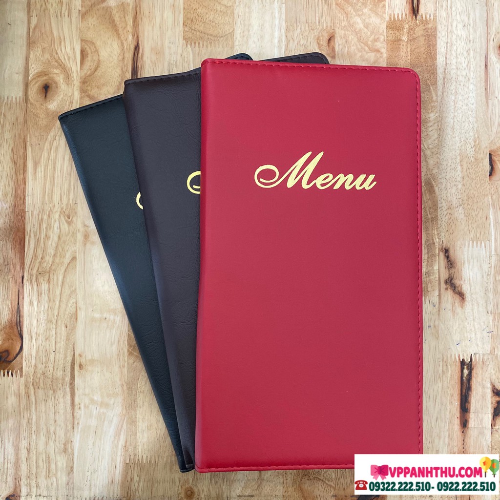 CUỐN MENU - QUYỂN MENU - BÌA MENU DA CAO CẤP (16*29CM)