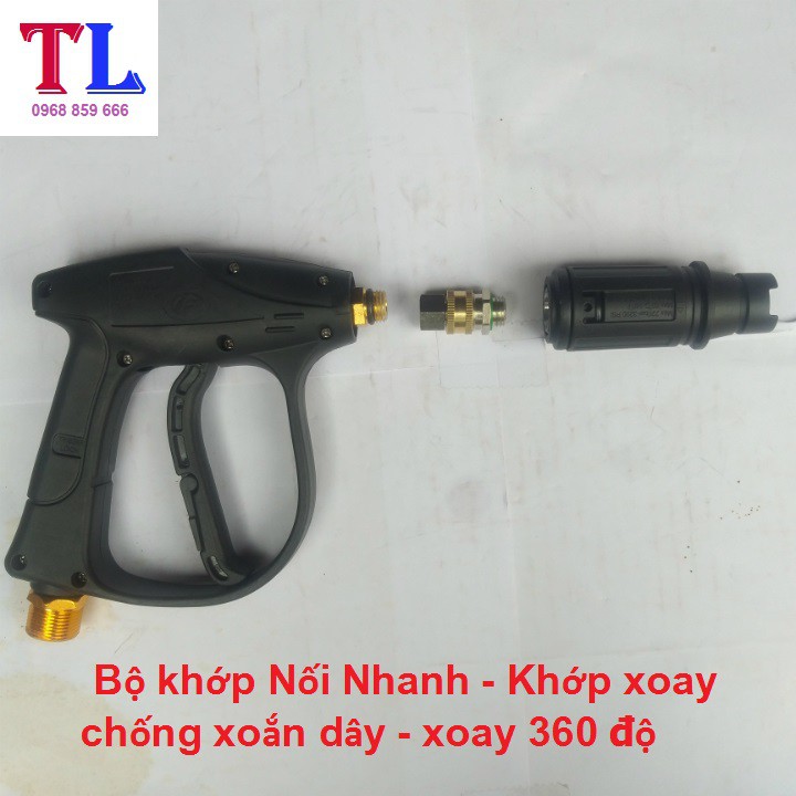 Khớp nối nhanh - Khớp xoay chống xoắn dây phun xịt rửa xe