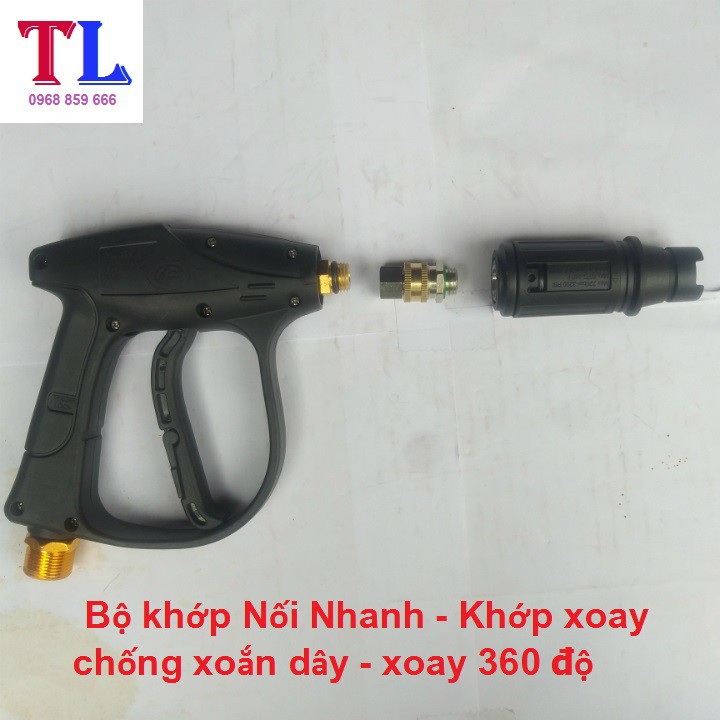 khớp nối nhanh - Khớp xoay chống xoắn dây phun xịt rửa xe (ren 14mm)