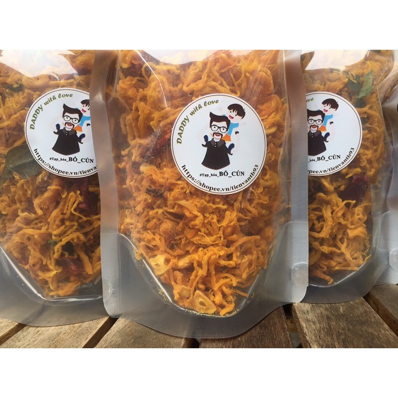 Khô Gà lá chanh, bơ tỏi siêu ngpn đồ ăn vặt Sài Gòn ( túi zip 200gr) | BigBuy360 - bigbuy360.vn