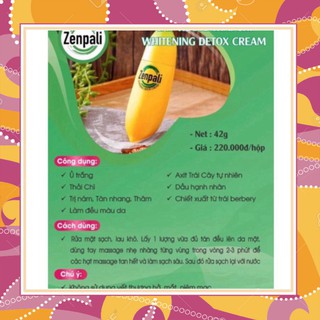 Sale Chuối Cấy Trắng Zenpali, Chuối Giảm Thâm, Chuối Thải Chì Zenbali Whitening Detox Cream 30gr PTS