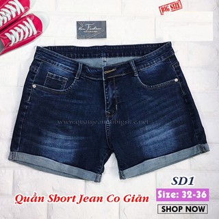 💯 Quần Short Jean Bigsize Co Giãn SD1 Size 32-36 💯