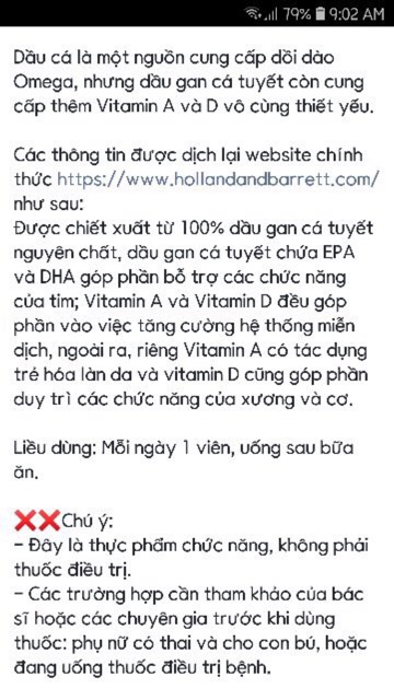 DẦU GAN CÁ TUYẾT HOLLAND 120 viên | BigBuy360 - bigbuy360.vn